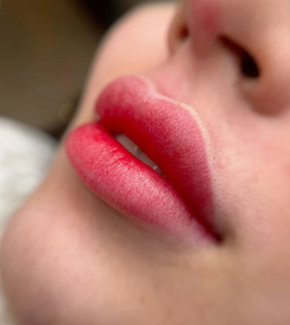 بعد شیدینگ لب